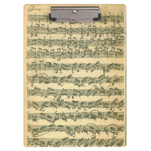 Porte-bloc Manuscrit de musique de violon de Bach Chaconne