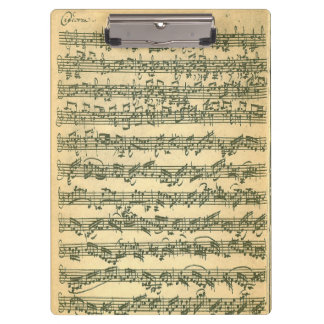 Porte-bloc Manuscrit de musique de violon de Bach Chaconne