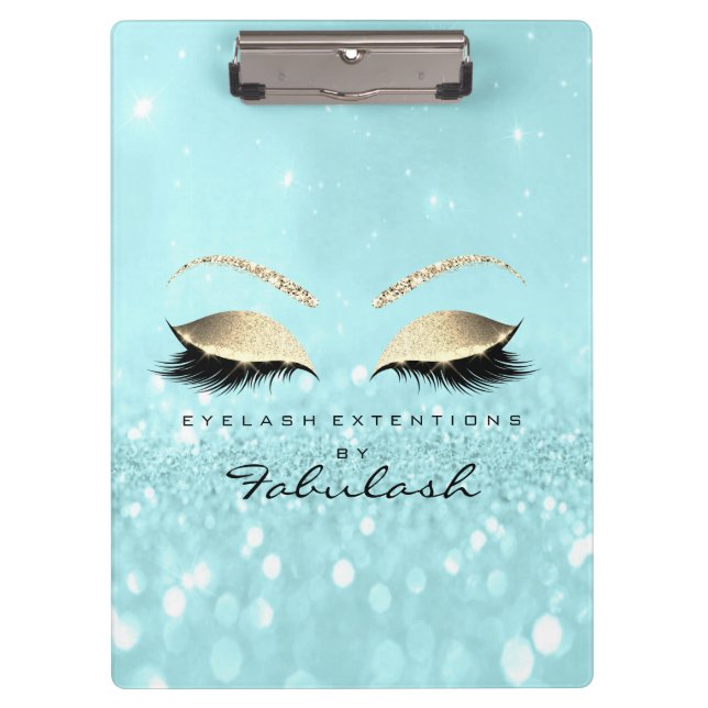 Porte-bloc Maquillage Beauty Studio Lashes Blue Gold (Devant)