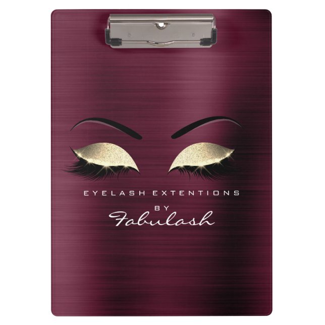 Porte-bloc Maquillage Beauty Studio Lashes Or Bourgogne (Devant)