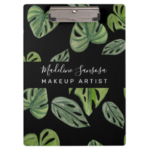 Porte-bloc Maquilleuse Jungle Verdure Aquarelle Monstera
