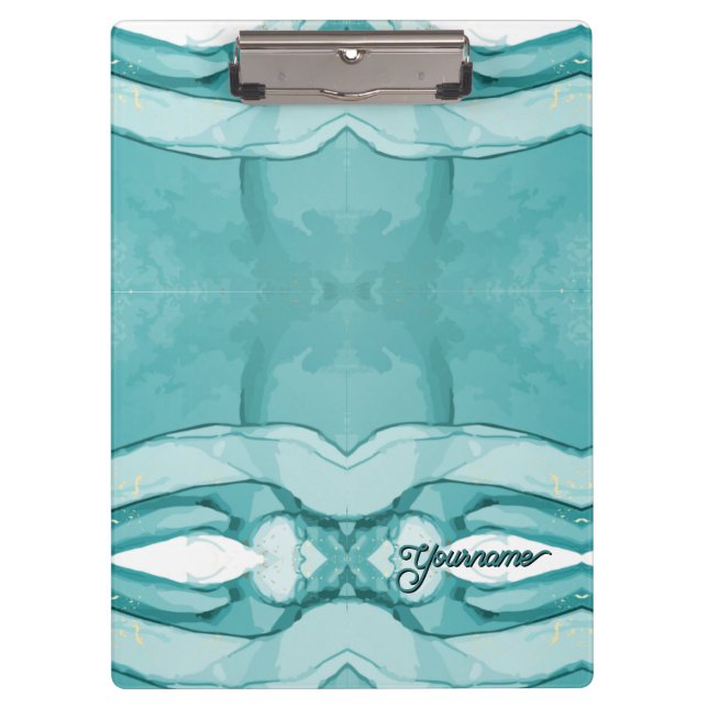 Porte-bloc Marbre bleu clair motif élégant moderne (Devant)
