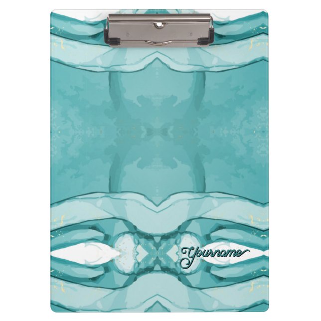 Porte-bloc Marbre bleu clair motif élégant moderne (Devant)