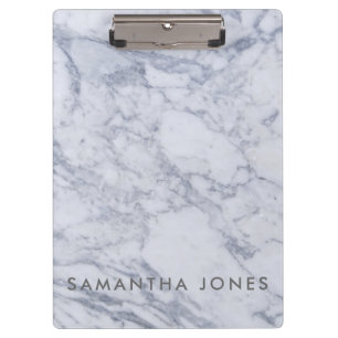 Porte-bloc Marbre de Carrare Gris Blanc Classique Moderne
