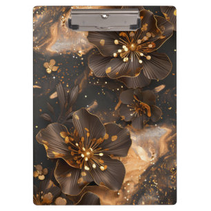 Porte-bloc Marbre et fleurs