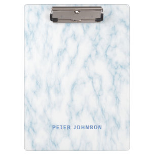 Porte-bloc Marbre frais bleu et blanc
