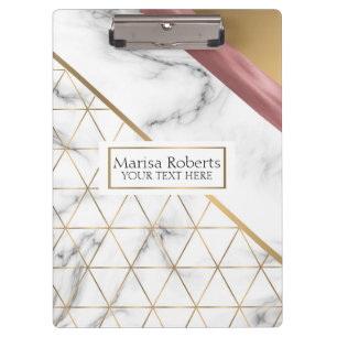 Porte-bloc Marbre or et or rose Design de luxe