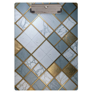 Porte-bloc Marbre Or Grille Luxe Géométrie