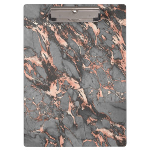 Porte-bloc Marbre rose gris or design moderne