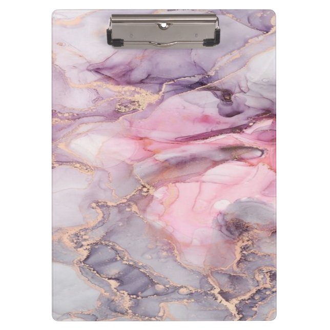 Porte-bloc marbre rose mignon gris élégant (Devant)