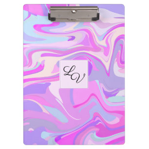 Porte-bloc Marbré rose violet Turquoise