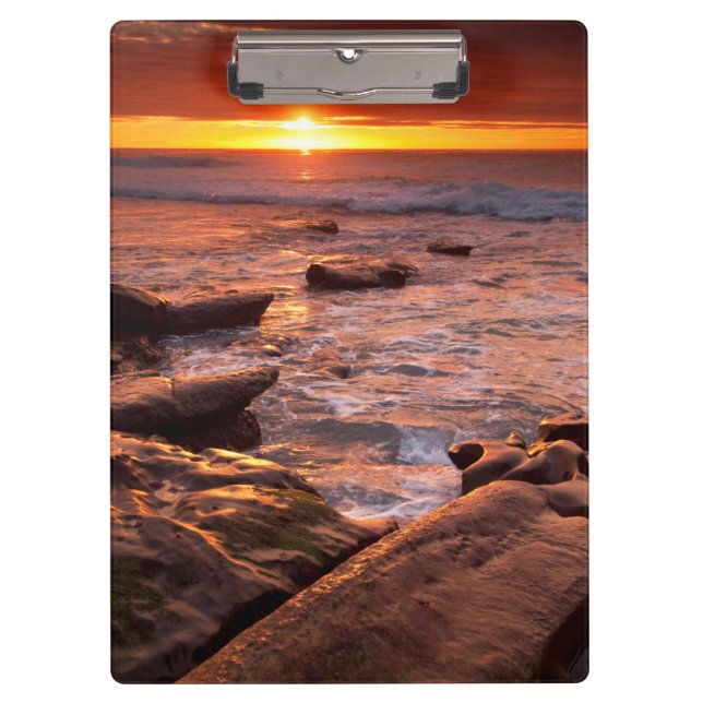 Porte-bloc Mares résiduelles au coucher du soleil, Californie (Devant)