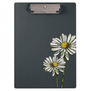 Porte-bloc Marguerites sur le bleu profond : Art original