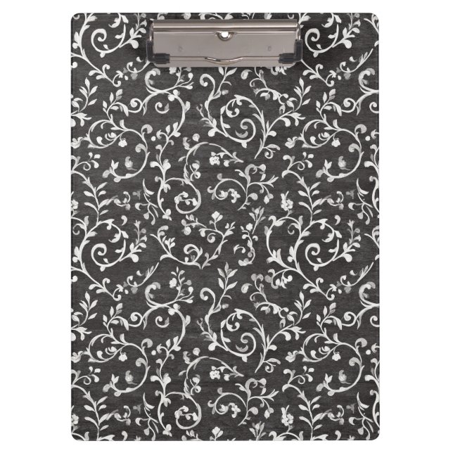 Porte-bloc Mariage Abstrait Élégant Noir Blanc (Devant)