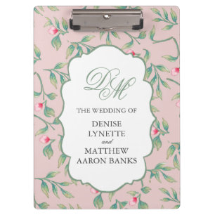 Porte-bloc Mariage botanique souple