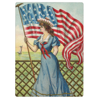 Porte-bloc marin fille - art patriotique nautique vintage