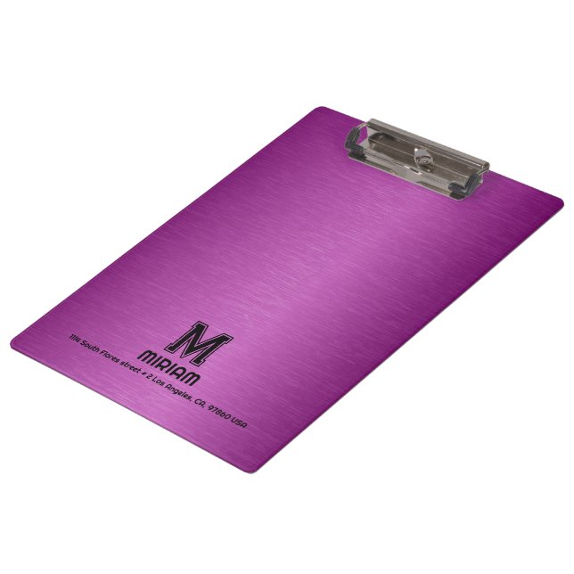 Porte-bloc Maroon Rouge texture métallique personnalisée Text (Incliné)