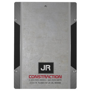 Porte-bloc Masculine Gris Grungy Texture métallique