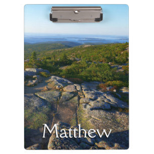 Porte-bloc Matin au sommet de la montagne Cadillac à Acadia