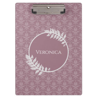 Porte-bloc Mauve Elegant Damask Porte - bloc personnalisé