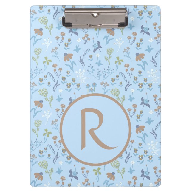 Porte-bloc Mead Flowers Bleu Monogramme (Devant)