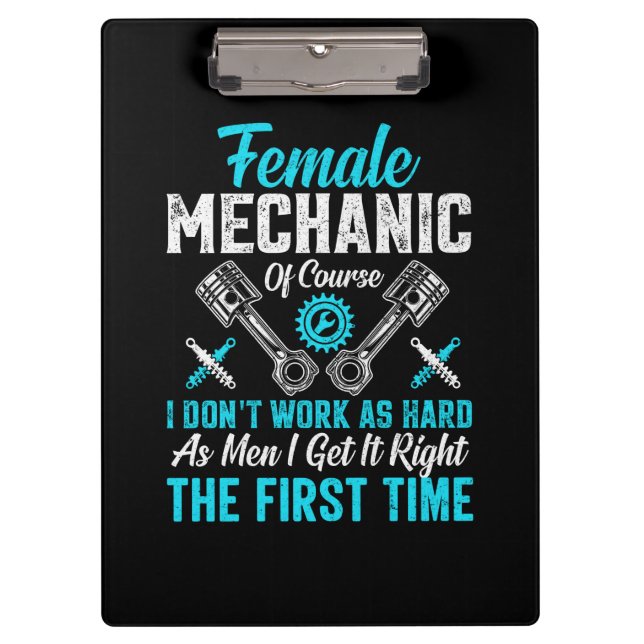 Porte-bloc Mécanique féminine (Devant)