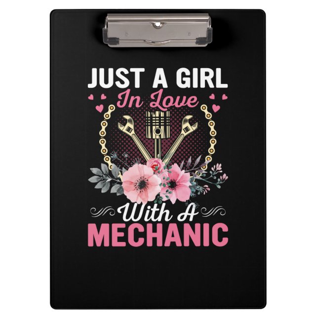 Porte-bloc Mécanique Juste Une Fille Amoureuse Avec Un Mécani (Devant)