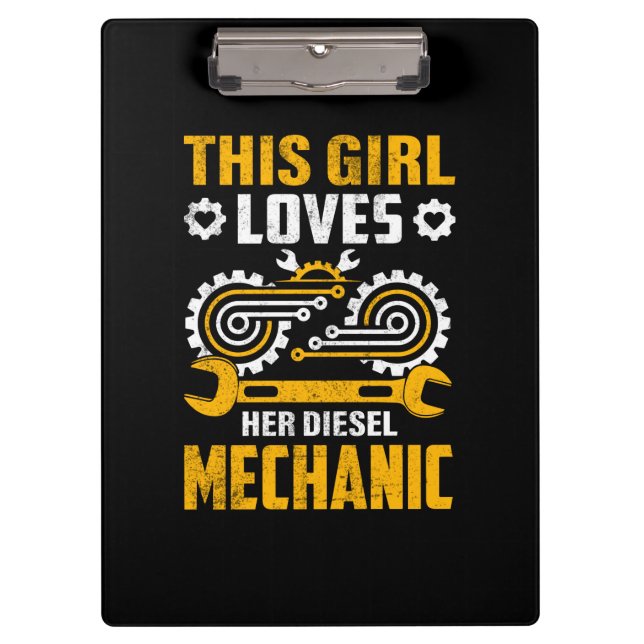 Porte-bloc MécaniqueCette Fille Aime Son Mécanique (Devant)