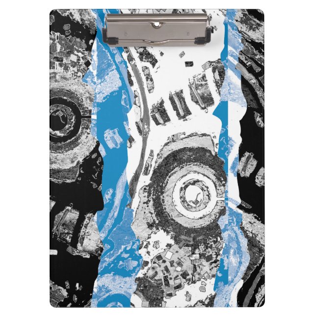 Porte-bloc Mécanisme Vague – Bloc-notes personnalisé (9" x 12 (Devant)