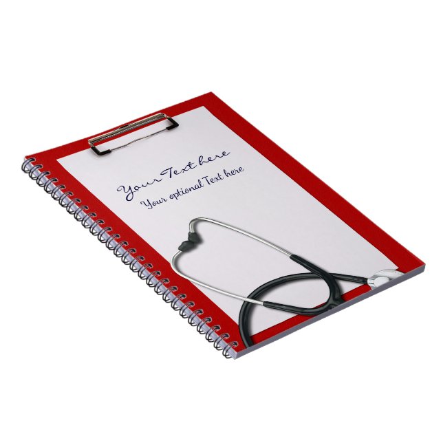 Porte - bloc Médicale avec le stéthoscope - carnet (Côté Droit)