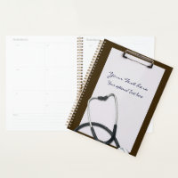 Porte - bloc Médicale Brown avec Stethoscope