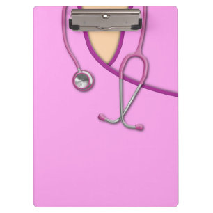 Porte-bloc Médicale rose frotte