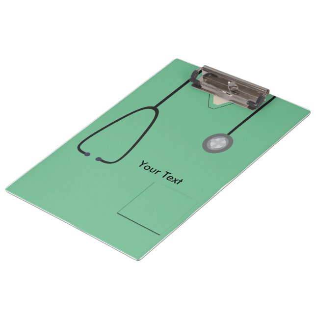 Porte-bloc Médicale Scrubs Doctor Nurse Light Green Porte - b (Incliné)