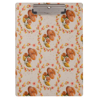 Porte-bloc Mediterranean floral wreath pattern warm orange fl