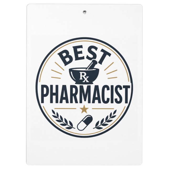 Porte-bloc Meilleur Bloc-Notes pour Pharmacien (Dos)
