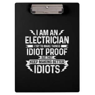 Porte-bloc Mens Electrician I Try To Make Things