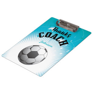 Porte-bloc Merci Coach Football Aqua Blue Stars Ball