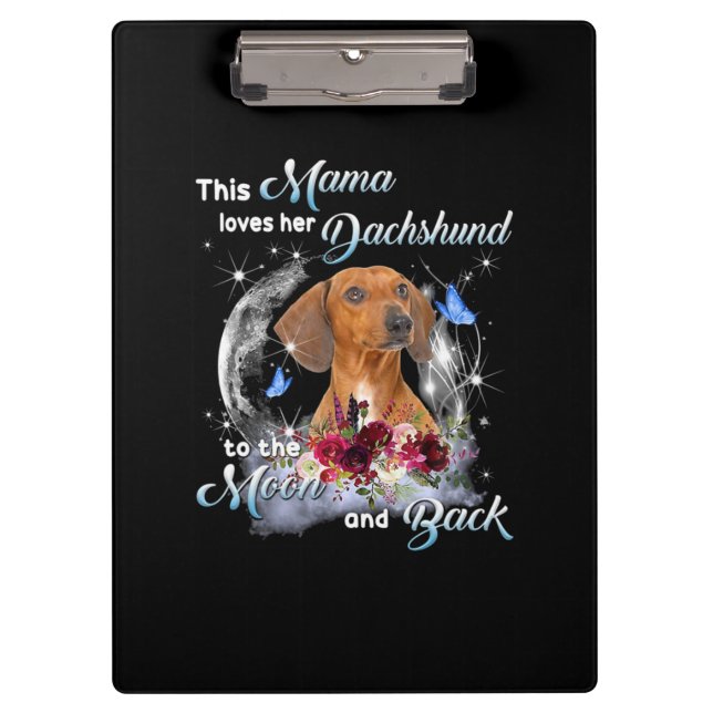 Porte-bloc Mère Art Dachshund Mama Anniversaire (Devant)