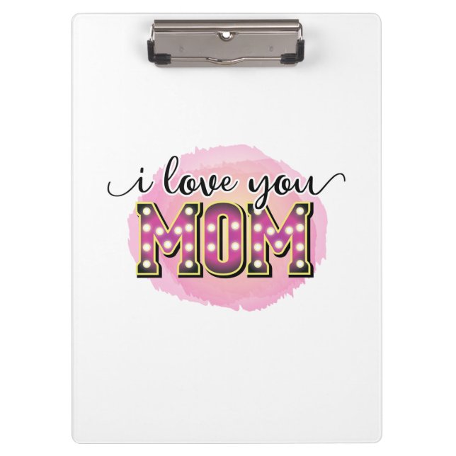 Porte-bloc Mère cadeau Je t'aime Maman (Devant)