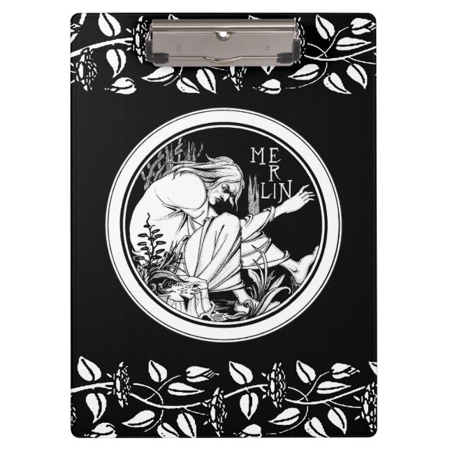 Porte-bloc Merlin imaginaire Art Nouveau (Devant)