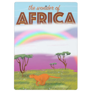 Porte-bloc Merveille de l'Afrique affiche de voyage vintage