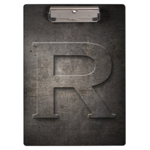 Porte-bloc Métal Rustique R Monogramme Porte - bloc