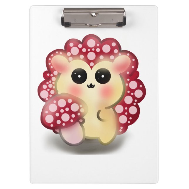 Porte-bloc Mignon Champignon Rouge Kawaii Hérisson Toadstool  (Devant)