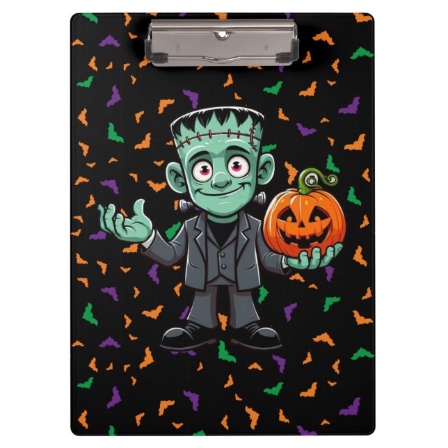 Porte-bloc Mignon, monstre du dessin animé Frankenstein (Devant)