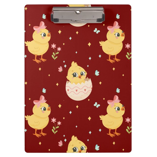 Porte-bloc Mignon poussin de Pâques avec motif transparent à  (Devant)