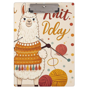 Porte-bloc Mignonne lama caricaturale portant un foulard tric