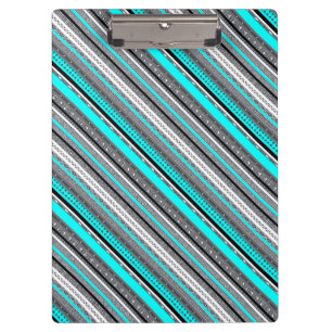 Porte-bloc Mignons motifs aztèques gris aqua