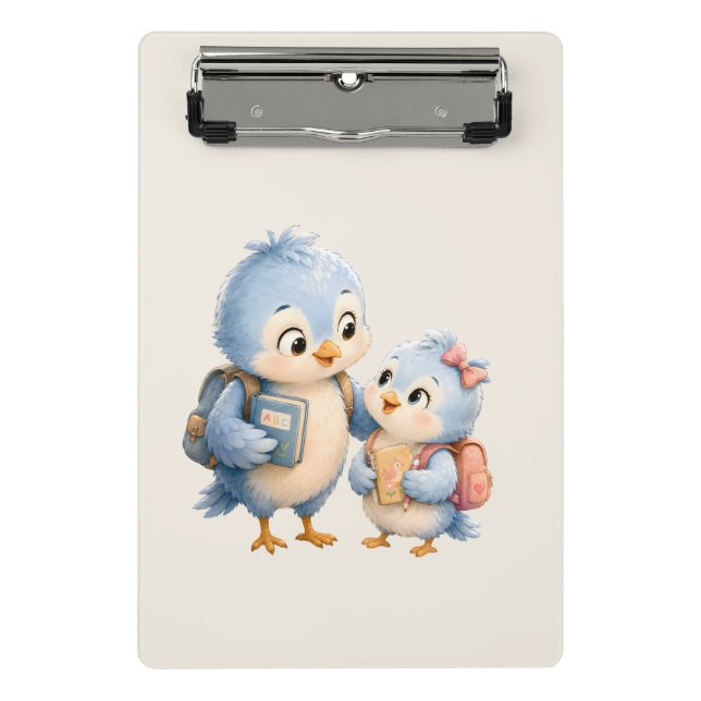 Porte-bloc mini avec frères et sœurs d'oiseaux mig (Devant)