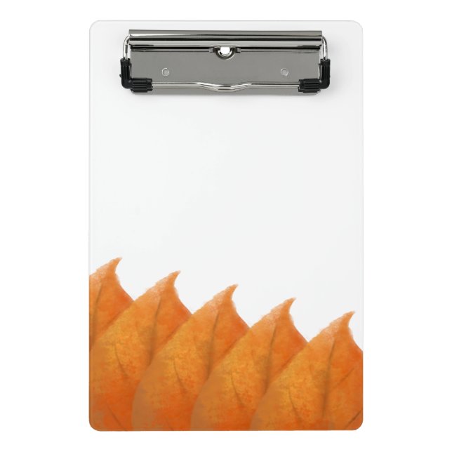 Porte-bloc mini feuilles orange automne (Devant)