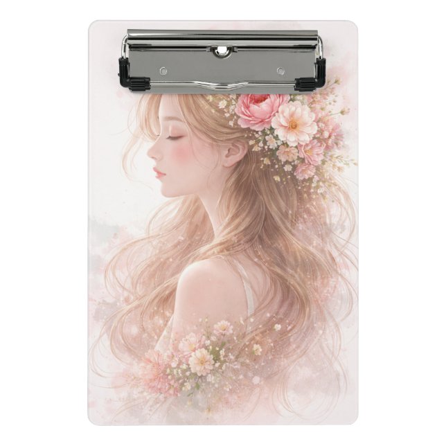 Porte-bloc mini floral | Femme esthétique (Devant)